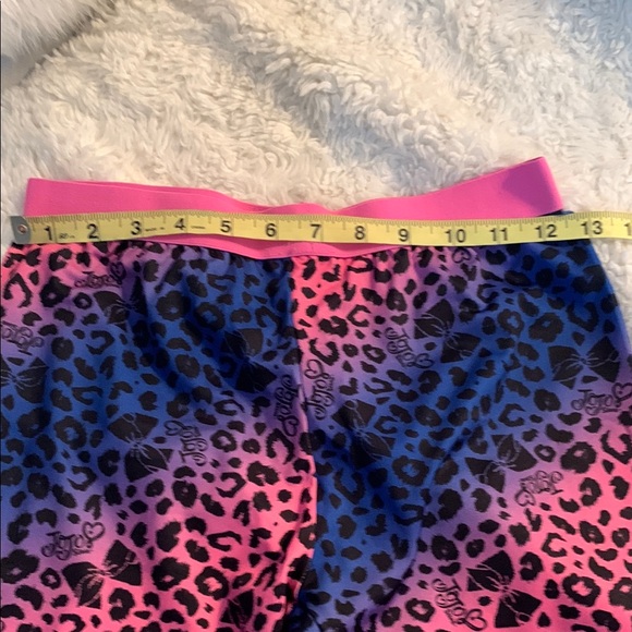 Gradient Navy and Coral Patterned Leggings with Tapered Design - Picture 9 of 11